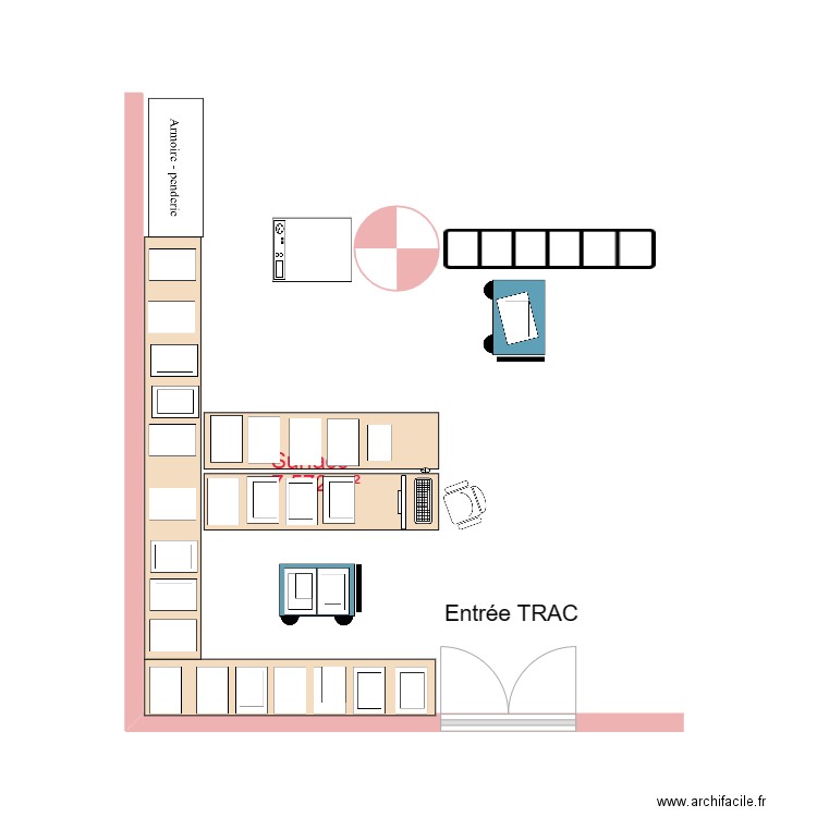 agencement avec colis. Plan de 0 pièce et 0 m2