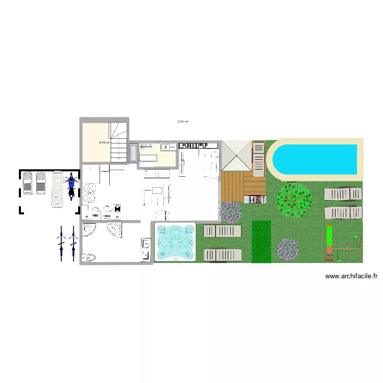 maison de riche. Plan de 