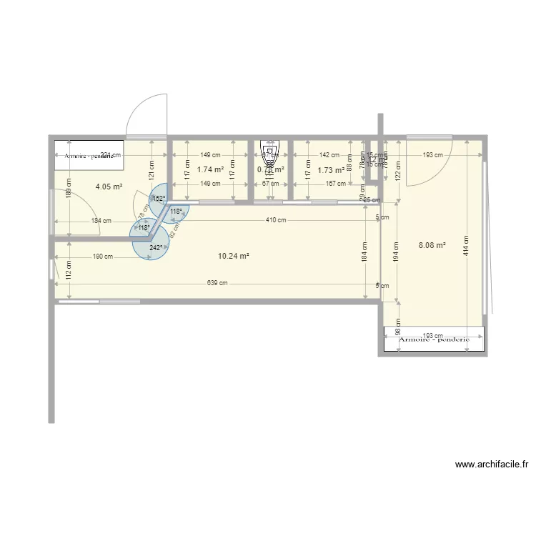 vestiaire spa. Plan de 