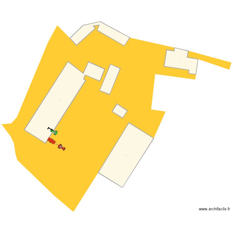 aveze. Plan de 6 pièces et 2201 m2