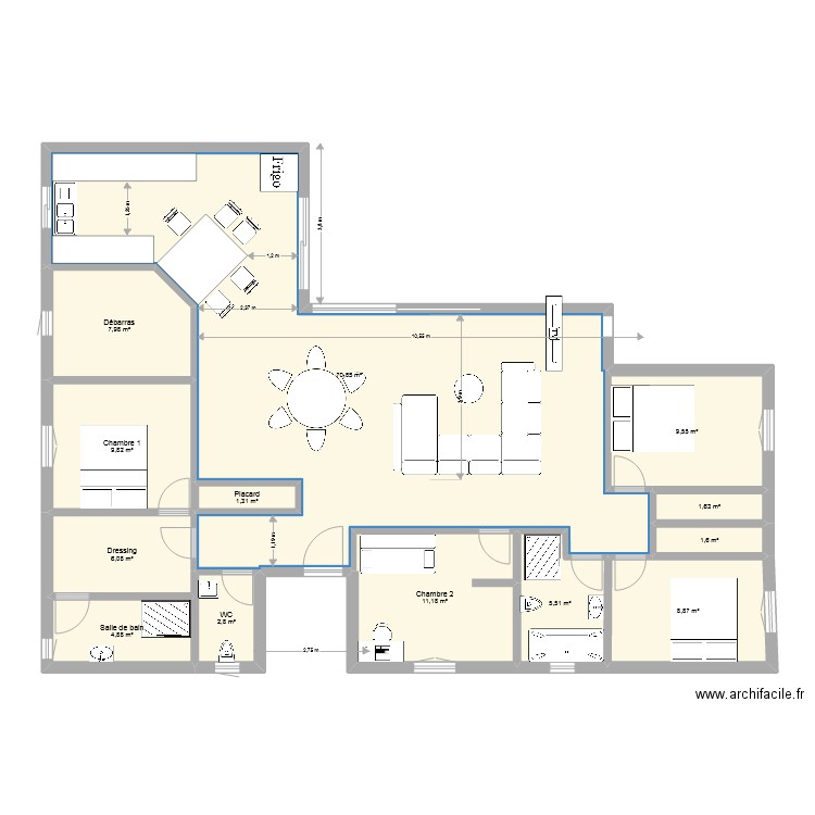 Plan Leslie V2. Plan de 0 pièce et 0 m2