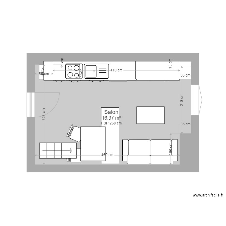 Cuisine DUPLEX. Plan de 0 pièce et 0 m2