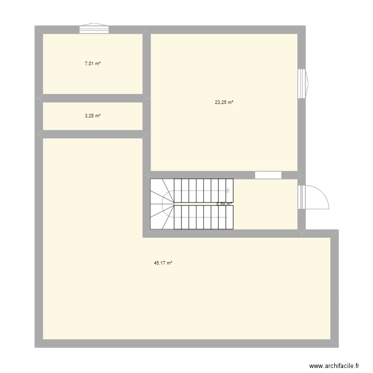 Maison blanche RDC. Plan de 0 pièce et 0 m2