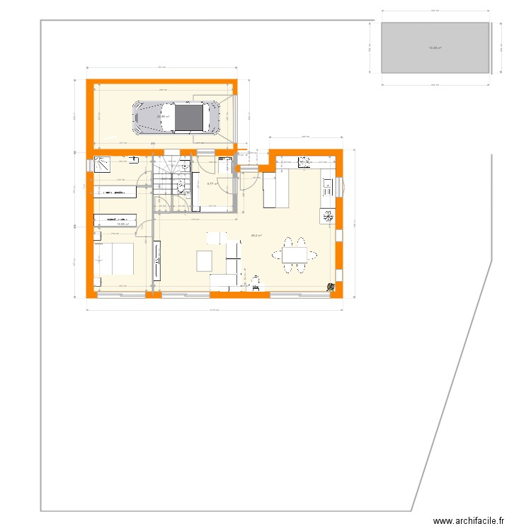Bernin V10. Plan de 7 pièces et 115 m2