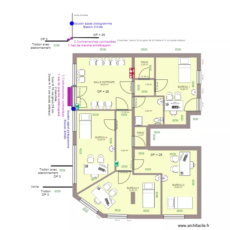 MODIF CABINET MEDICAL ET PARAMEDICAL APRES TRAVAUX. Plan de 