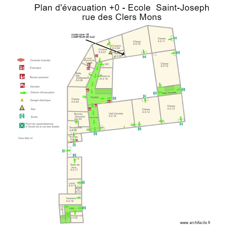 Saint  Joseph Clers +0. Plan de 28 pièces et 798 m2