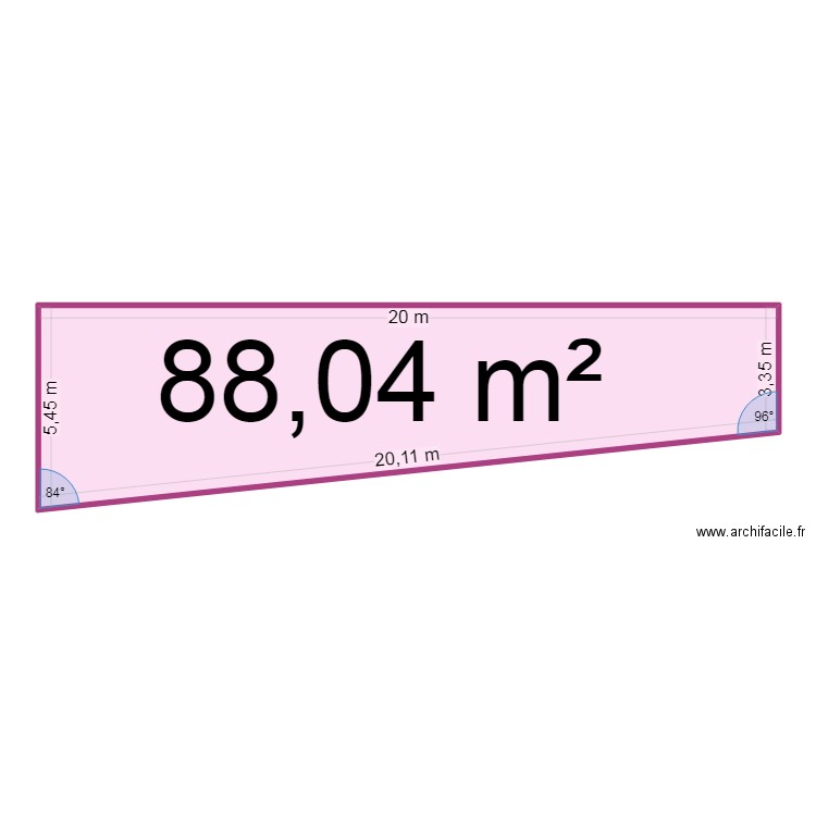 terrin2. Plan de 1 pièce et 88 m2