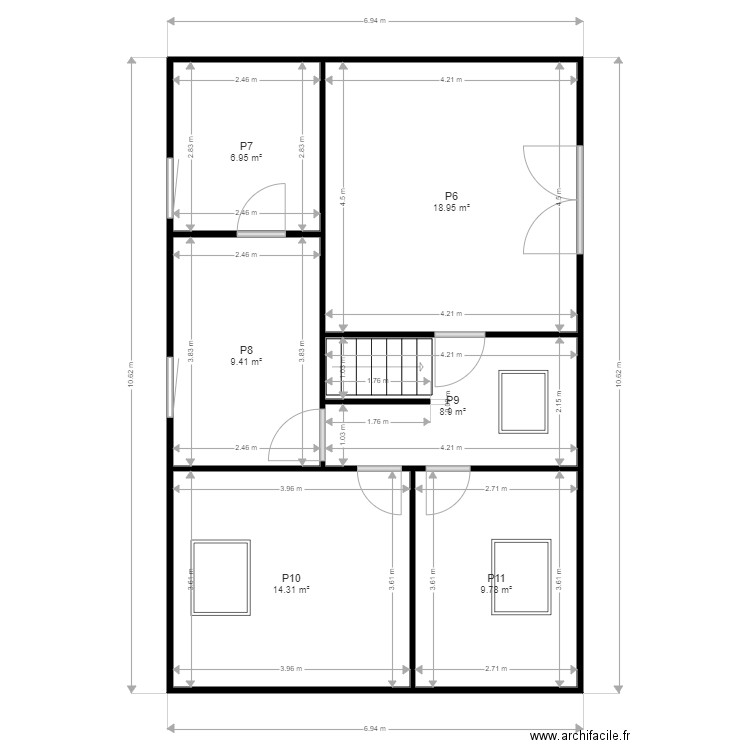 Electriciter étage. Plan de 0 pièce et 0 m2