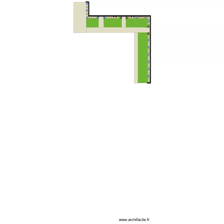 Fa&ccedil;ade plantation. Plan de 