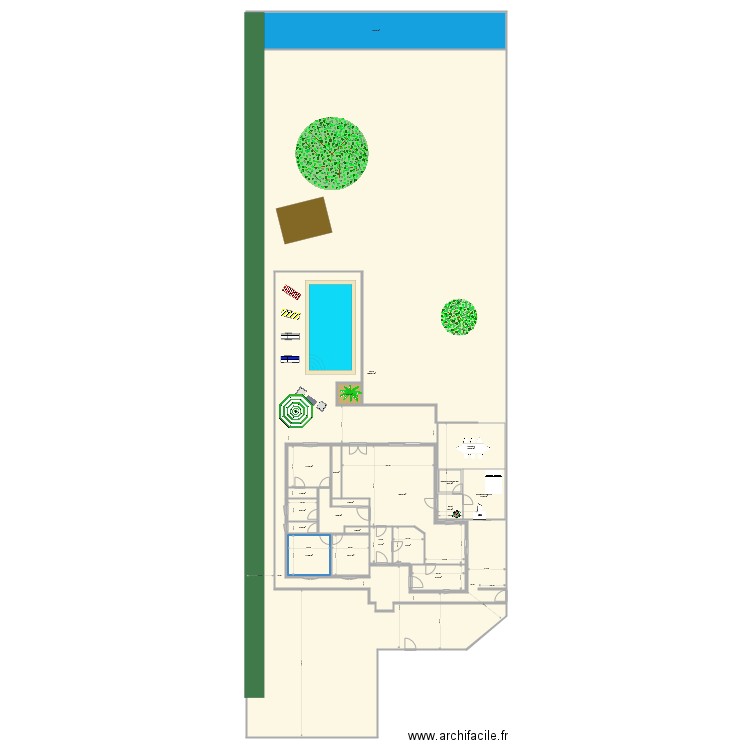 emplacement muret actuel. Plan de 0 pièce et 0 m2