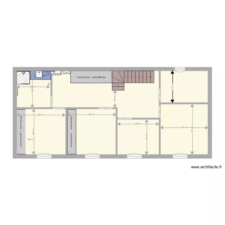 Premier &eacute;tage ROGER BUSNEL. Plan de 