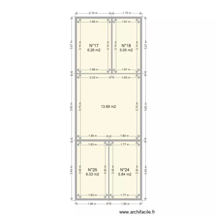 Greniers pr&eacute;sentation. Plan de 