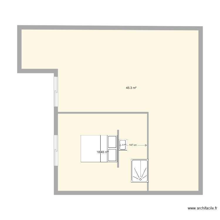 rez de jardin. Plan de 0 pièce et 0 m2