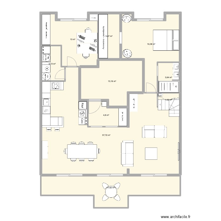 de gaulle Pornichet v10. Plan de 10 pièces et 138 m2