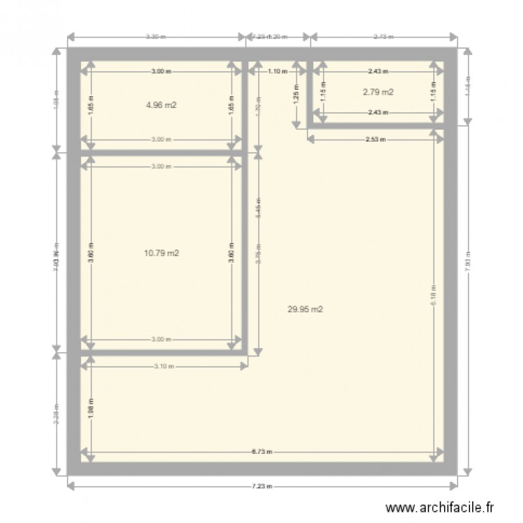 maison 50 metre carre. Plan de 0 pièce et 0 m2