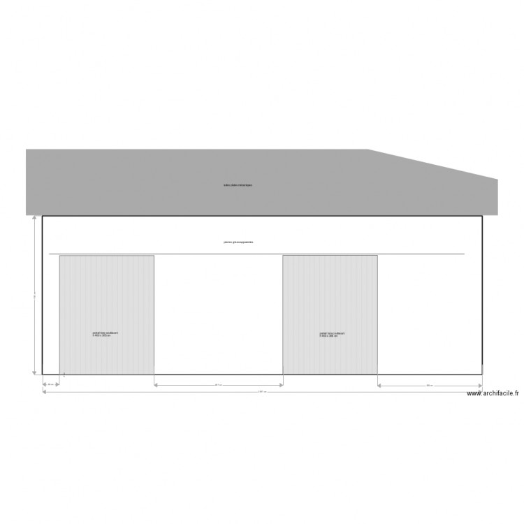  façade nord avant modification . Plan de 0 pièce et 0 m2