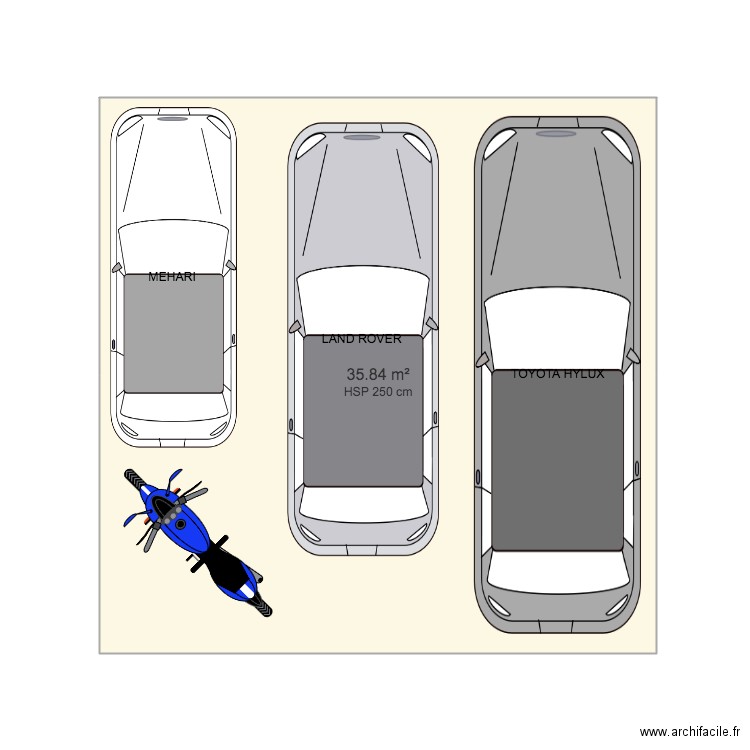 Garage . Plan de 0 pièce et 0 m2