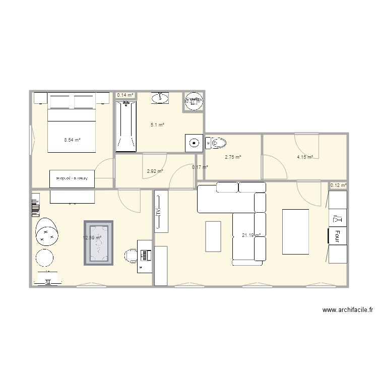  appartement  60m2  Plan  11 pi ces 58 m2 dessin  par 