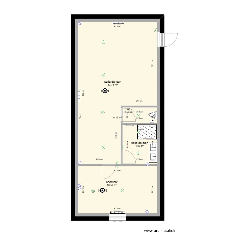 appartement. Plan de 5 pièces et 113 m2