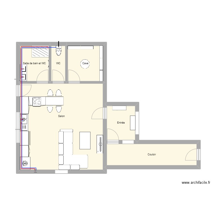 Bezier plomberie. Plan de 0 pièce et 0 m2