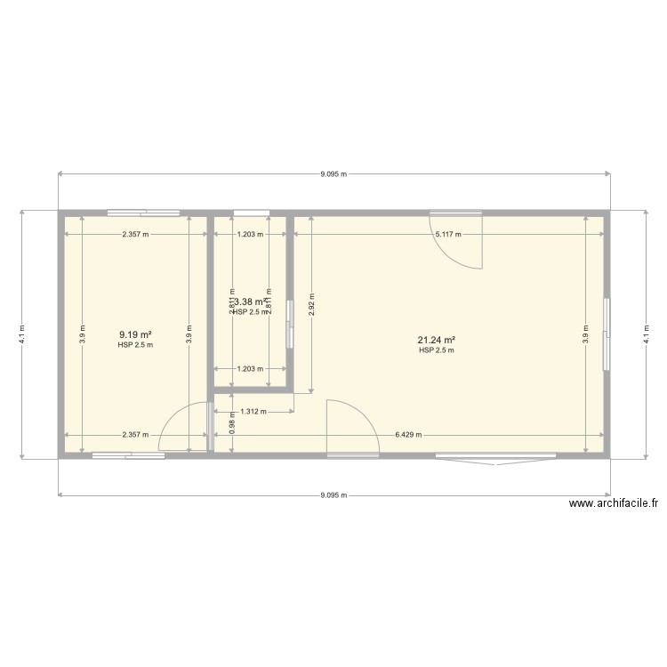 Plan maison de campagne JUJU vide. Plan de 0 pièce et 0 m2