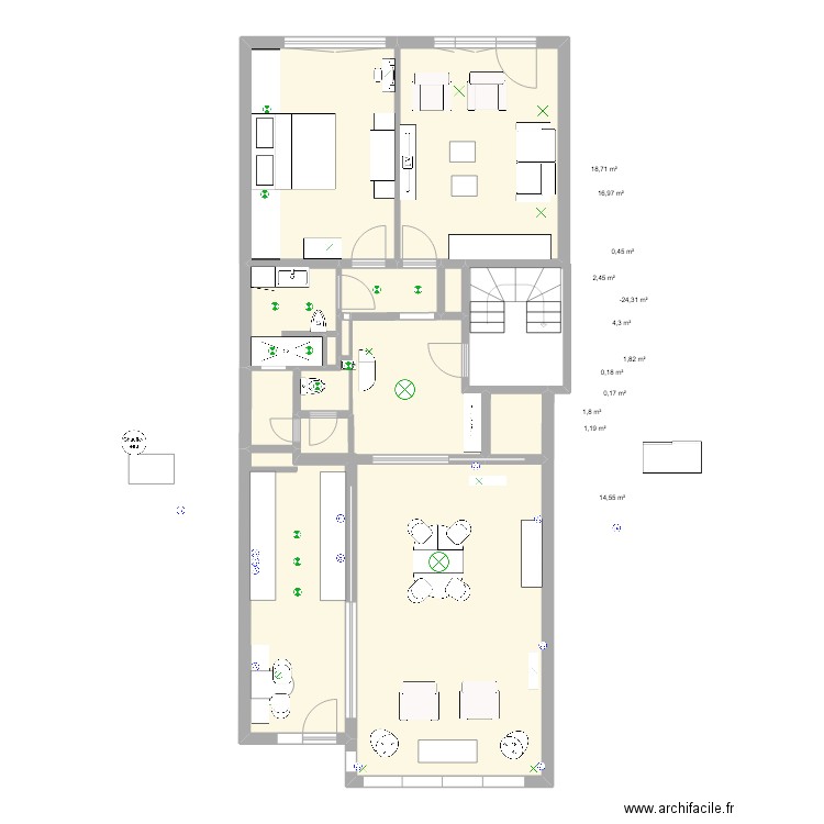 ORBAN NEW 2. Plan de 12 pièces et 72 m2