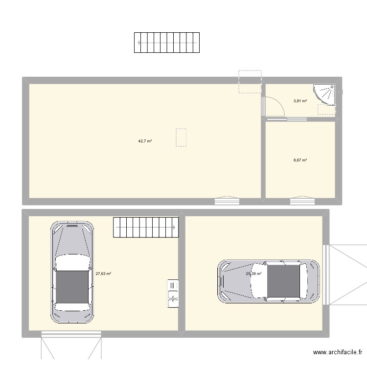 GaragegrenierJL. Plan de 5 pièces et 108 m2