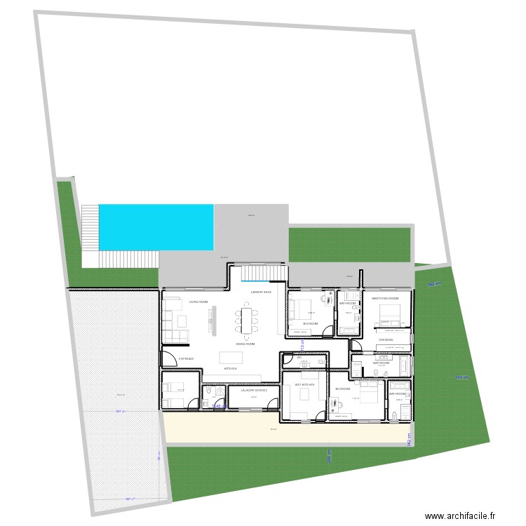 MAISON KACYIRU 5. Plan de 20 pièces et 797 m2