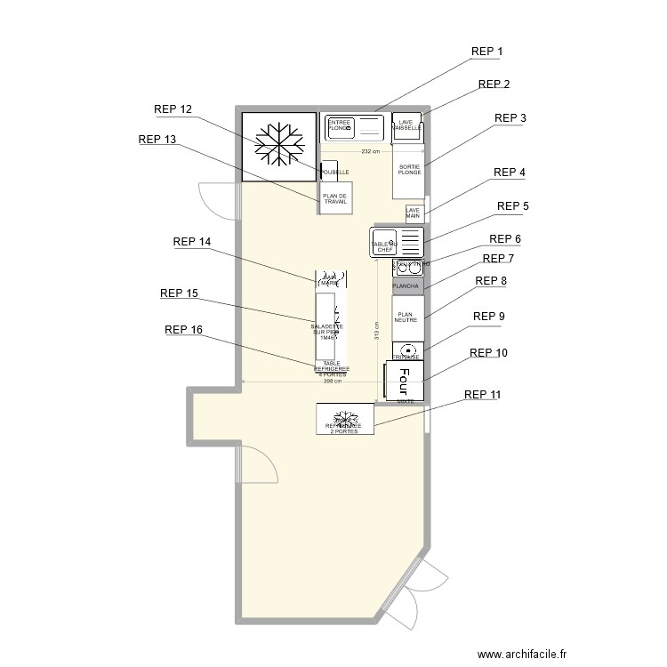 LYSIANA. Plan de 1 pièce et 44 m2