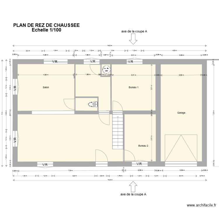 permis prunay rdc. Plan de 0 pièce et 0 m2