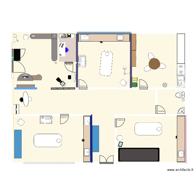 Plan de l'institut Examen BP2. Plan de 7 pièces et 204 m2