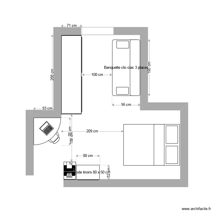 CHAMBRE ENFANT 2. Plan de 