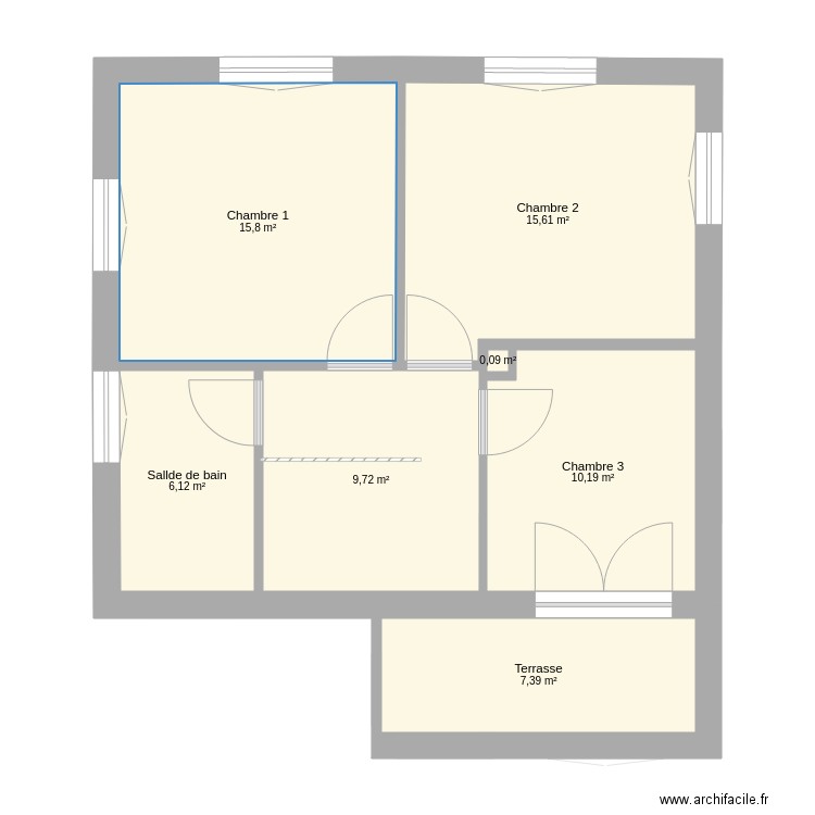 68300. Plan de 15 pièces et 130 m2