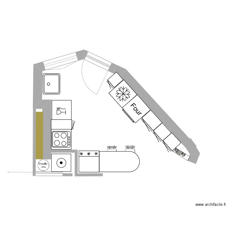 Cuisine projetB4. Plan de 0 pièce et 0 m2