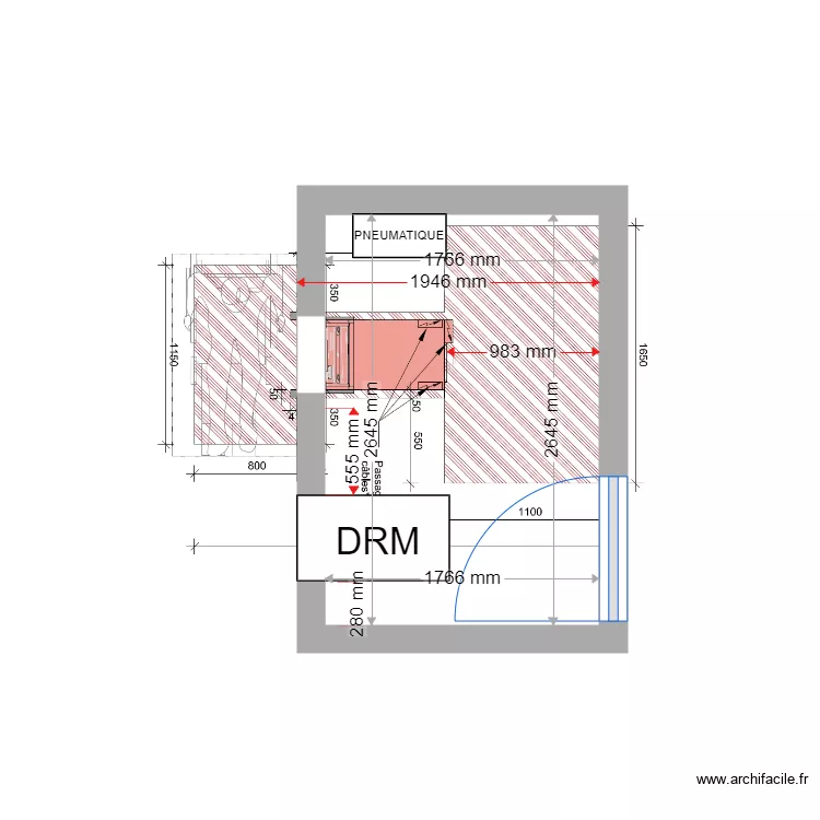 PLAN DE MASSE PROJET MARSEILLE ESPACE PRO PETIT LOCAL CS4040. Plan de 