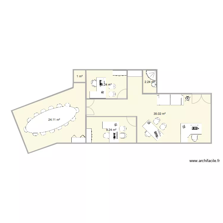 bureau montevrain. Plan de 