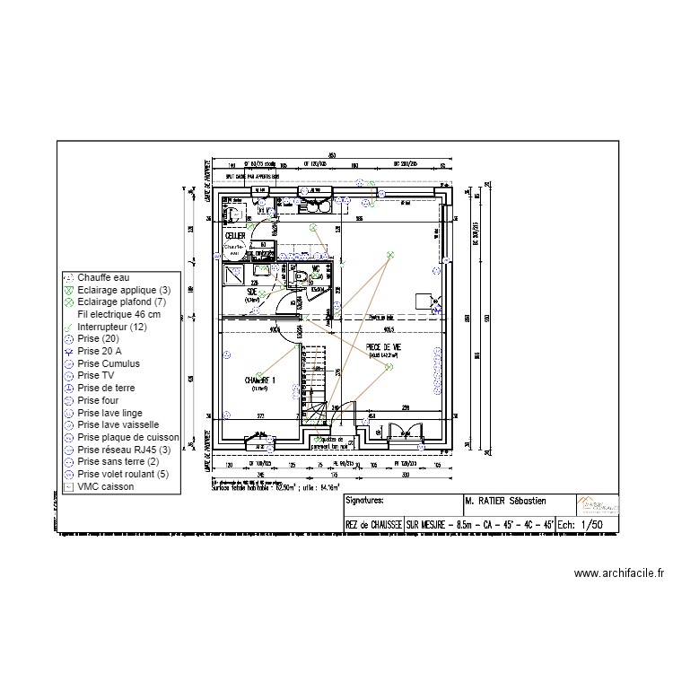 RATIER PLAN ELEC. Plan de 0 pièce et 0 m2
