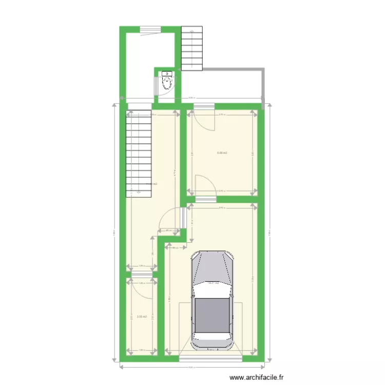 Brugmann 445 Sous sols. Plan de 
