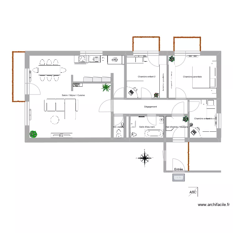 Longs-Pr&eacute;s 16 &agrave; SIERRE. Plan de 
