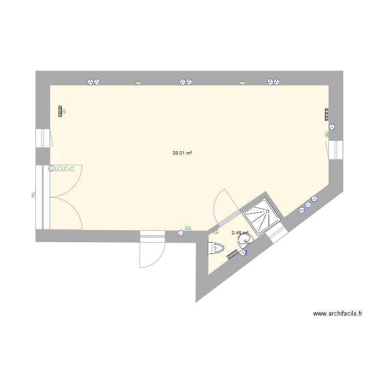 etable. Plan de 0 pièce et 0 m2