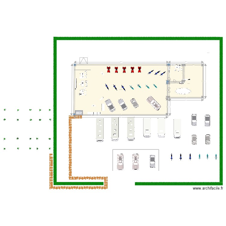 garage plus parking. Plan de 0 pièce et 0 m2