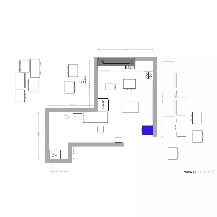 plan cuisine. Plan de 