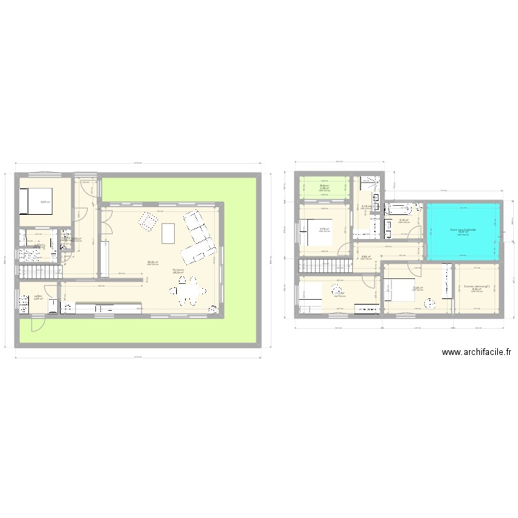 Maison Saint rémy. Plan de 16 pièces et 213 m2