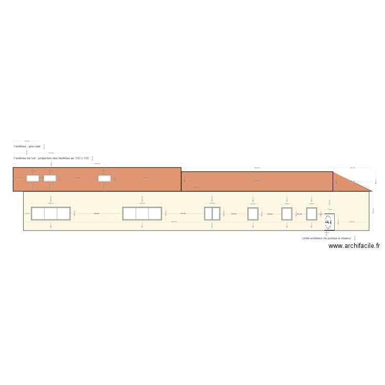 Thil Façade nord - Actuel V2. Plan de 0 pièce et 0 m2