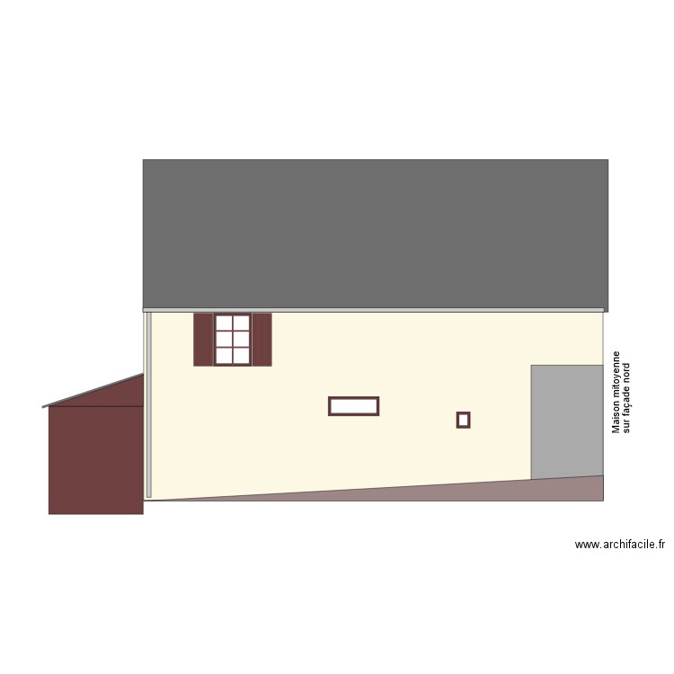 Plan façade Clarets est. Plan de 0 pièce et 0 m2