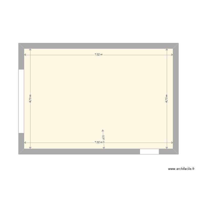 grange guip etage. Plan de 1 pièce et 33 m2