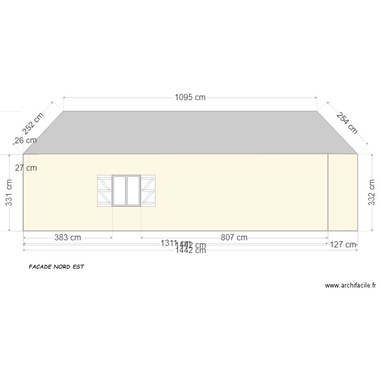 FACADE NORD EST. Plan de 0 pièce et 0 m2