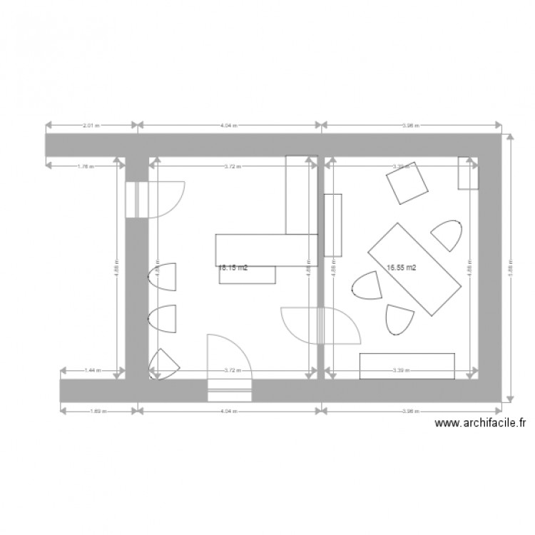 ETUDE DE MAITRE RABOURDIN. Plan de 0 pièce et 0 m2