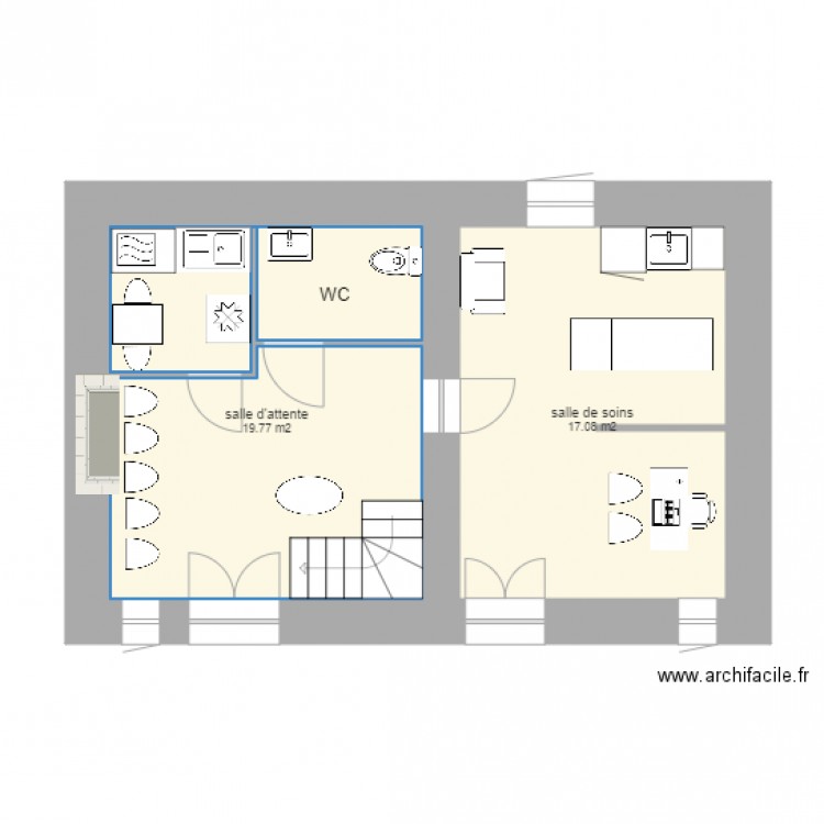 plan cabinet  infirmier 1. Plan de 0 pièce et 0 m2