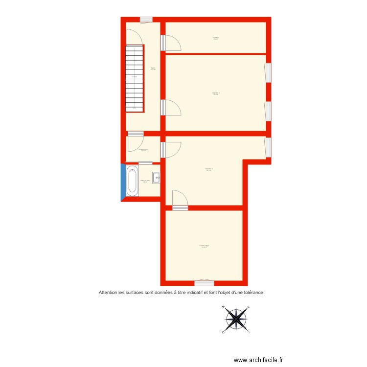 BI 3304 étage non côté. Plan de 0 pièce et 0 m2